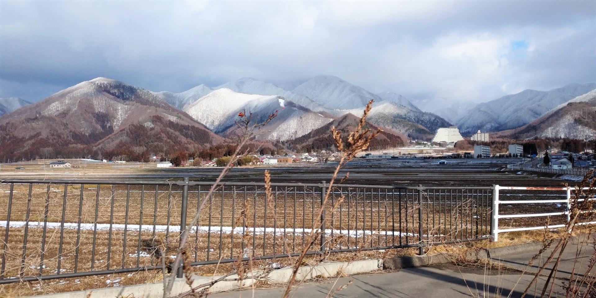 雪のある景色・福島県郡山市