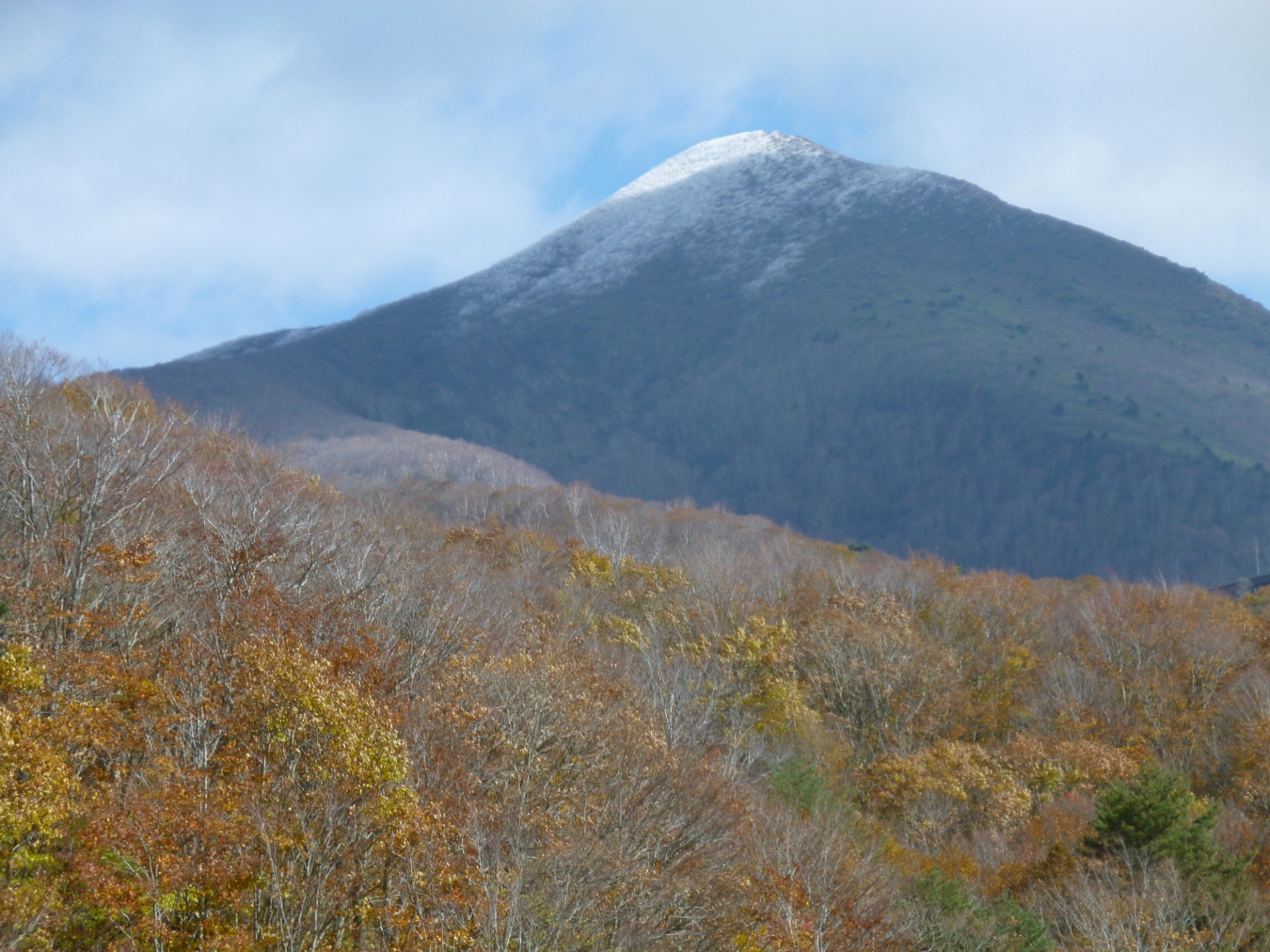 磐梯山の冠雪