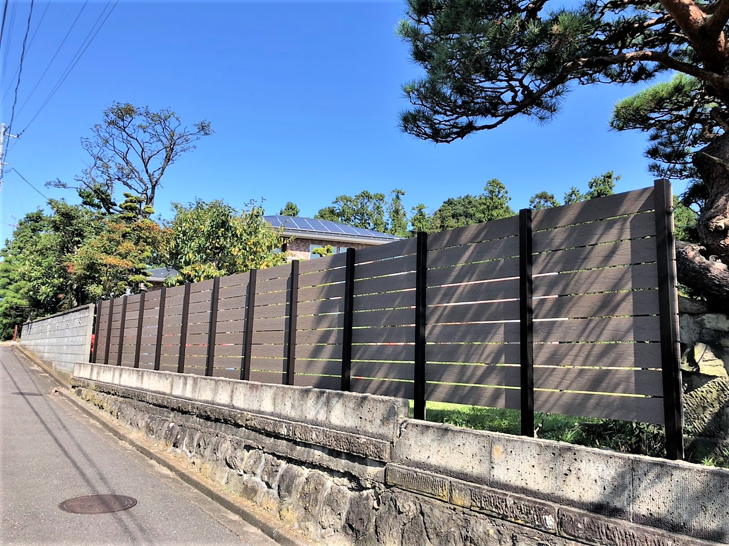 石塀をフェンスにリフォーム・福島県郡山市