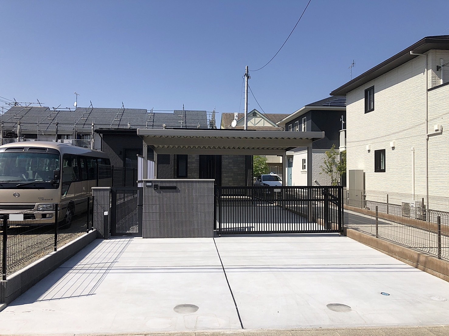 駐車場土間コンクリート施工後