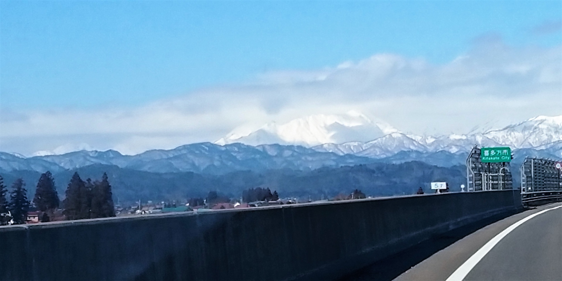 雪の無い会津へ・郡山市